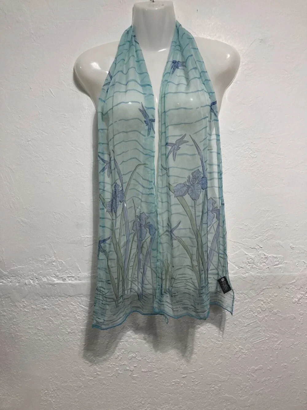 Reunion des Musees Nationeaux Silk Irises Shawl Wrap Scarf French Art 61
